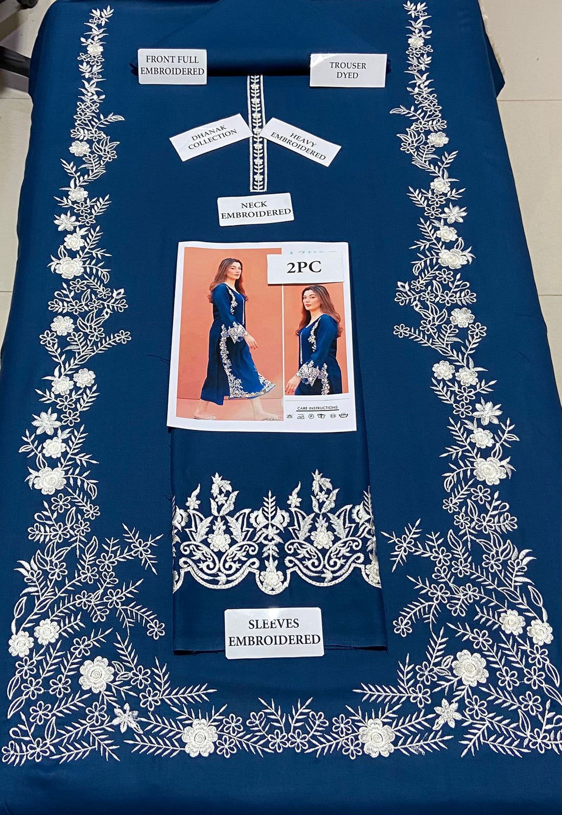 LUXURY 2 PIECE EMBROIDERED SUIT (UNSTITCHED) D#1