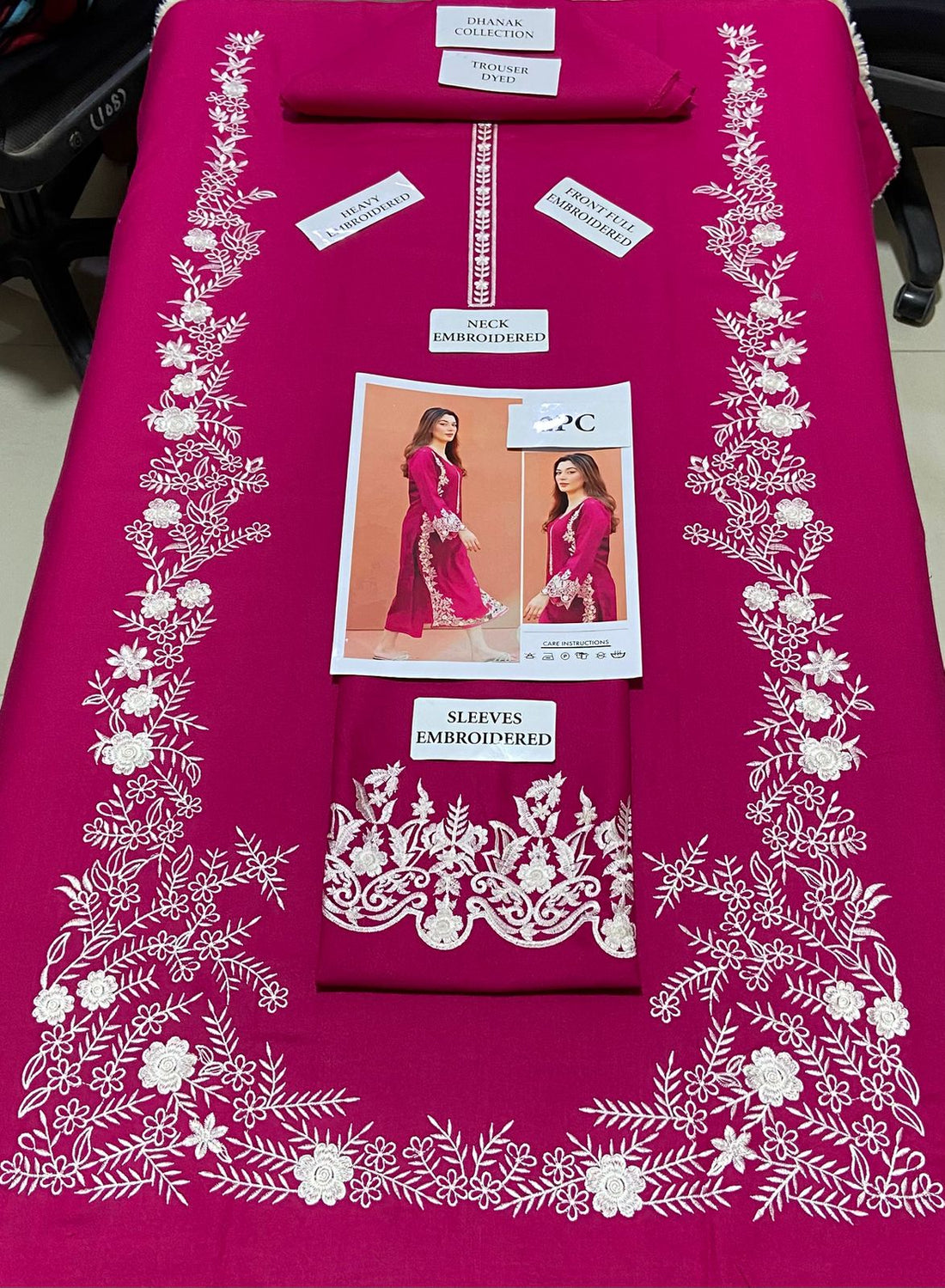 LUXURY 2 PIECE EMBROIDERED SUIT (UNSTITCHED) D#2